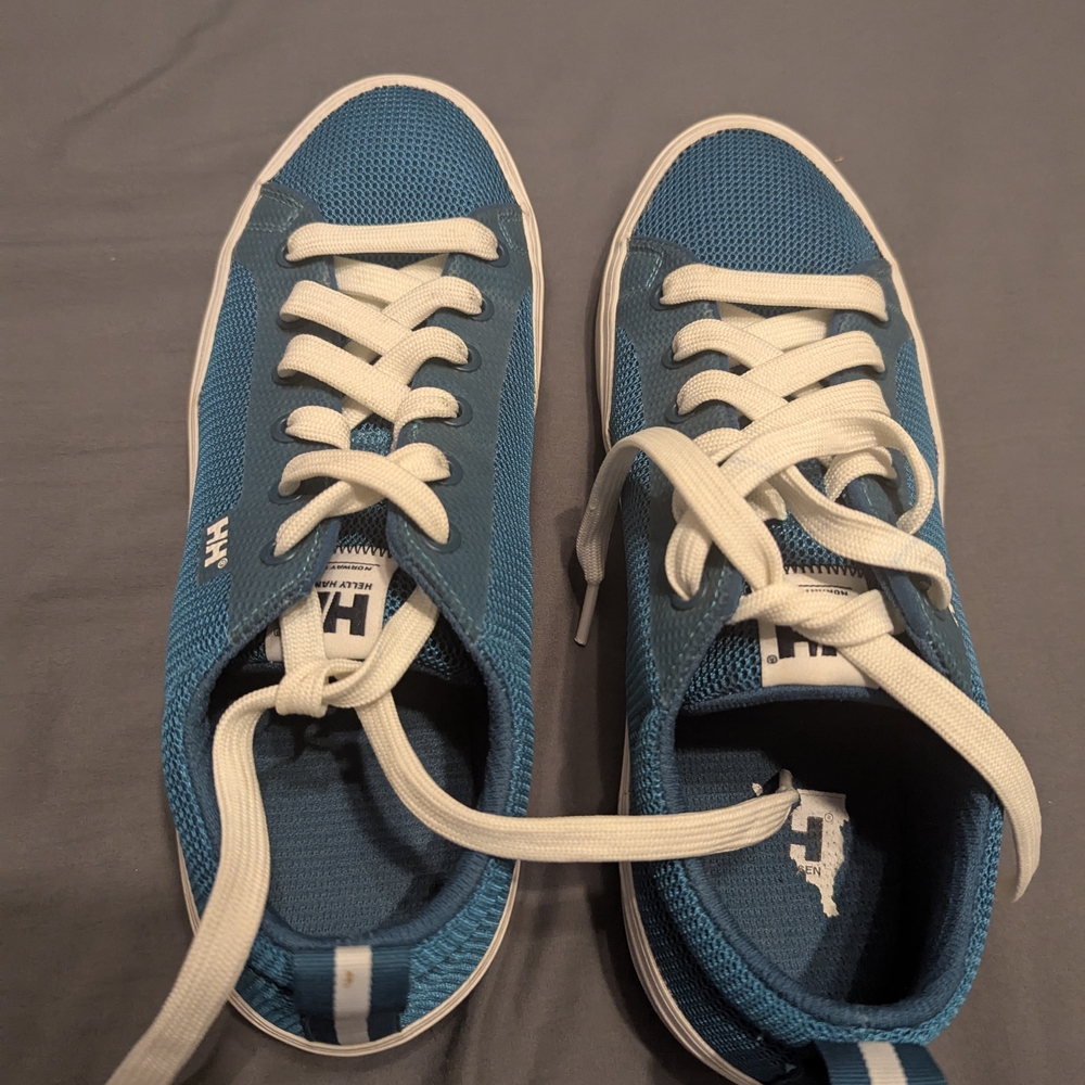 Helly Hansen Teal and White Sneakers, Sz 8